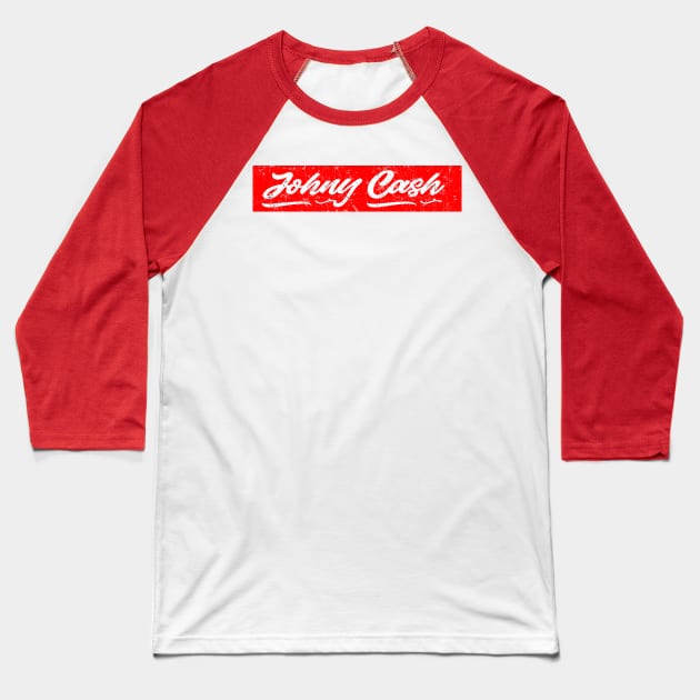 johnny cash red vintage Baseball T-Shirt by newwave2022